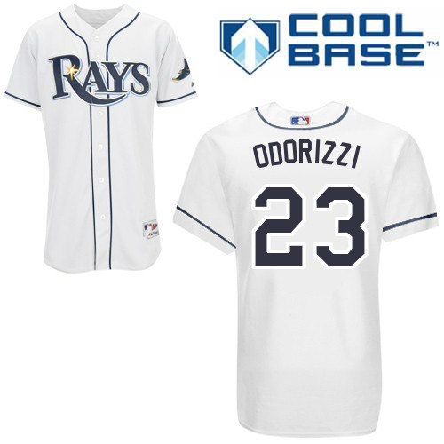 Jake Odorizzi #23 MLB Jersey-Tampa Bay Rays Men's Authentic Home White Cool Base Baseball Jersey